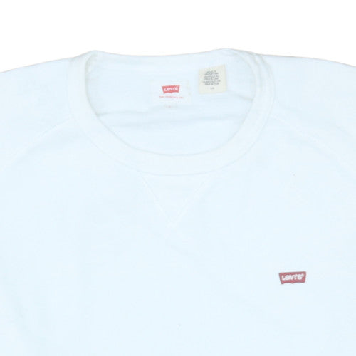 Mens UK Size L Levi's White Pullover Sweatshirt