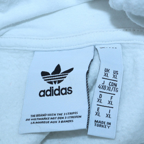 Mens UK Size XL adidas White Pullover Hoodie