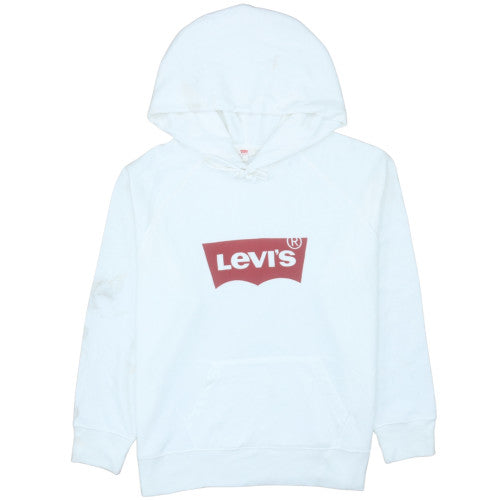 Mens UK Size L Levi's White Pullover Hoodie