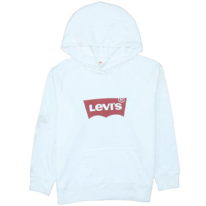 Mens UK Size L Levi's White Pullover Hoodie