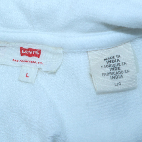 Mens UK Size L Levi's White Pullover Hoodie