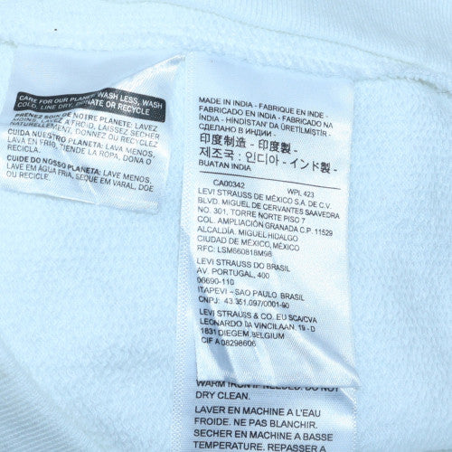 Mens UK Size L Levi's White Pullover Hoodie