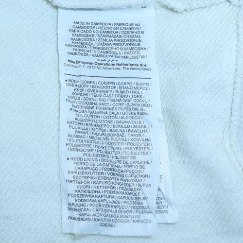 Mens UK Size M Nike White Pullover Hoodie