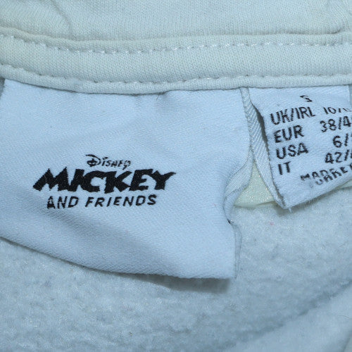 Womens UK Size 10/12 Disney White Pullover Hoodie