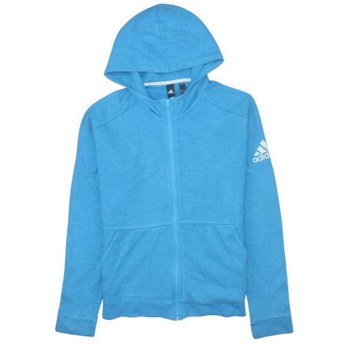 Mens UK Size M adidas Blue Full Zip Jumper