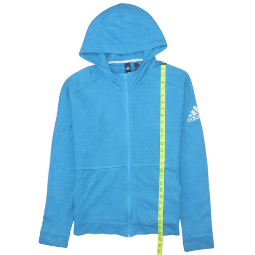 Mens UK Size M adidas Blue Full Zip Jumper