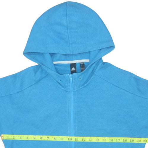 Mens UK Size M adidas Blue Full Zip Jumper