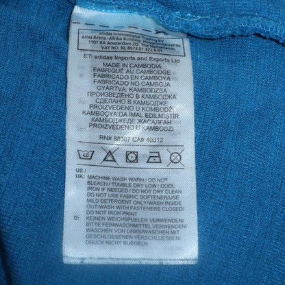Mens UK Size M adidas Blue Full Zip Jumper