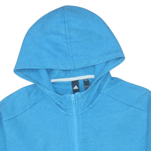 Mens UK Size M adidas Blue Full Zip Jumper