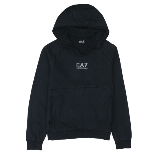 Mens UK Size L Emporio Armani Black Pullover Hoodie
