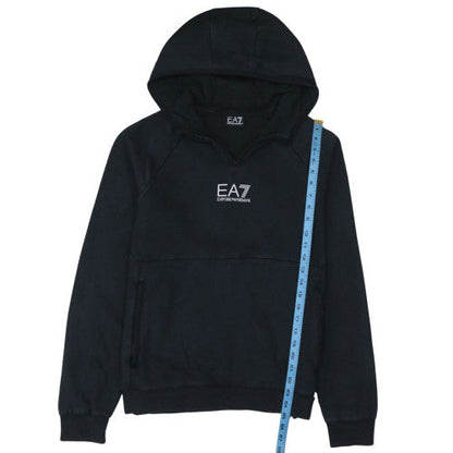 Mens UK Size L Emporio Armani Black Pullover Hoodie