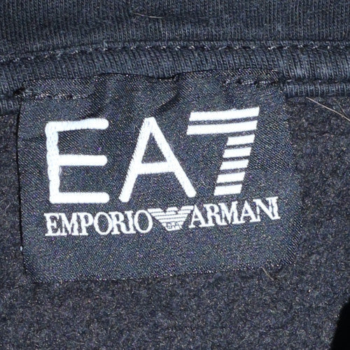 Mens UK Size L Emporio Armani Black Pullover Hoodie