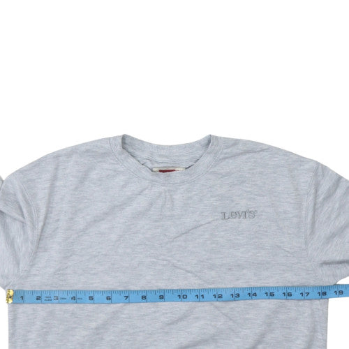 Levi's Boys Grey 12 Years Pullover Sweatshirt Crew Neck Logo Jumper