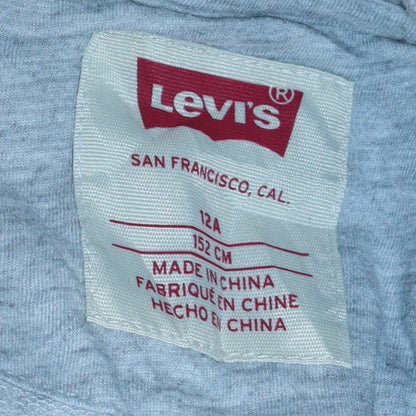 Levi's Boys Grey 12 Years Pullover Sweatshirt Crew Neck Logo Jumper