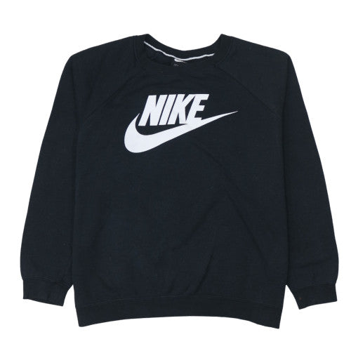 Womens UK Size L Nike Black Pullover Sweatshirt