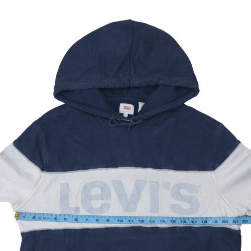 Mens UK Size L Levi's Blue Pullover Hoodie