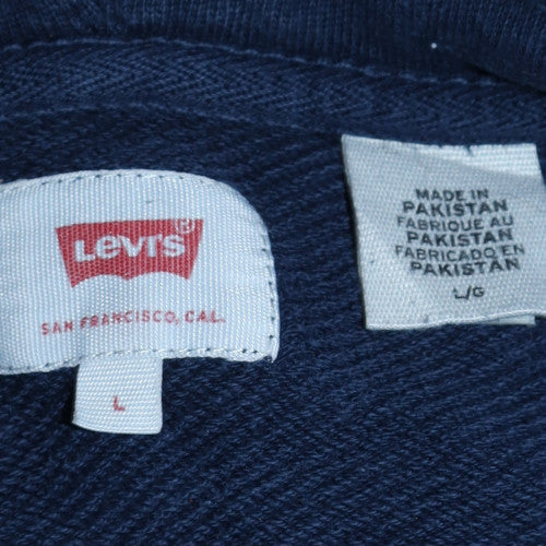 Mens UK Size L Levi's Blue Pullover Hoodie