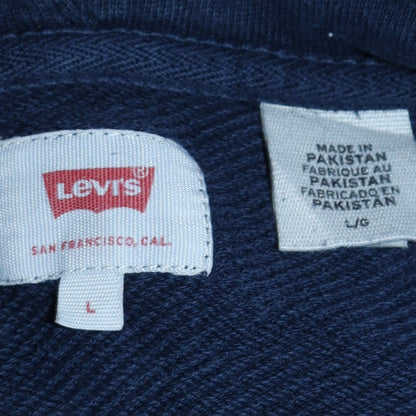 Mens UK Size L Levi's Blue Pullover Hoodie