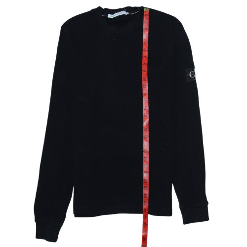 Calvin Klein Jeans Men's Black Cotton Crew Neck Jumper M