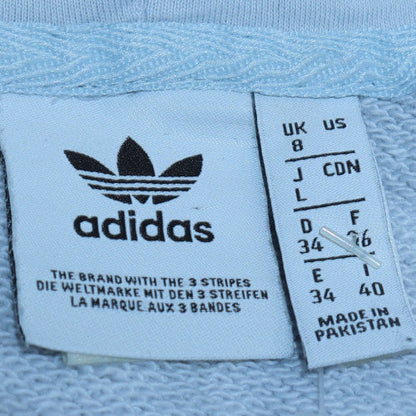Womens UK Size 8 adidas Blue Pullover Hoodie
