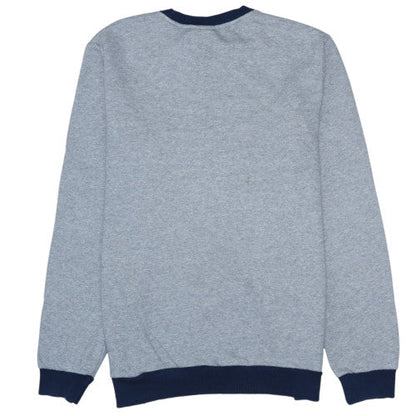 Adidas Men's Grey Blue Crew Neck Sweatshirt L Sports Pullover