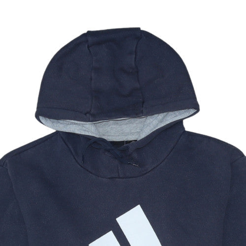 Mens UK Size M adidas Blue Pullover Hoodie