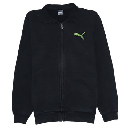Puma Boys Black 13-14 Years Track Jacket Full Zip Fleece Activewear