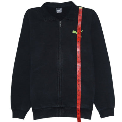 Puma Boys Black 13-14 Years Track Jacket Full Zip Fleece Activewear