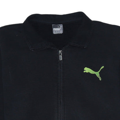 Puma Boys Black 13-14 Years Track Jacket Full Zip Fleece Activewear