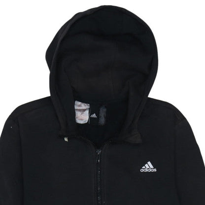Adidas Boys Black and Grey Full Zip Hoodie - Size 13-14 Years