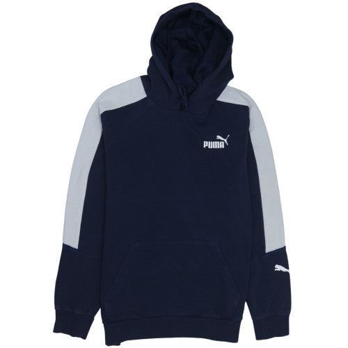Mens UK Size M PUMA Blue Pullover Hoodie