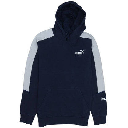 Mens UK Size M PUMA Blue Pullover Hoodie