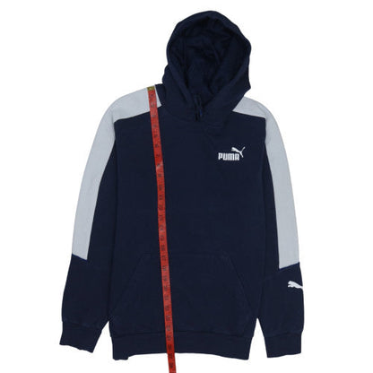 Mens UK Size M PUMA Blue Pullover Hoodie