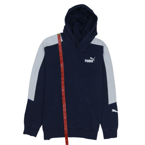 Mens UK Size M PUMA Blue Pullover Hoodie