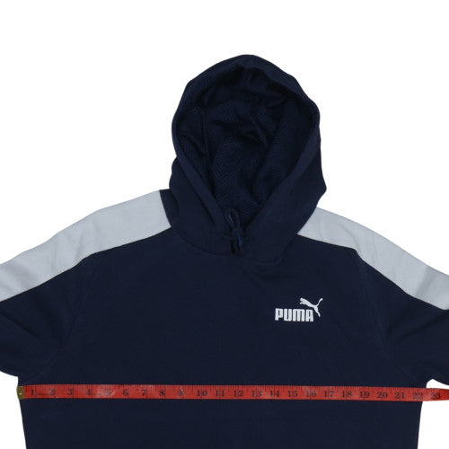 Mens UK Size M PUMA Blue Pullover Hoodie