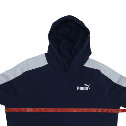 Mens UK Size M PUMA Blue Pullover Hoodie