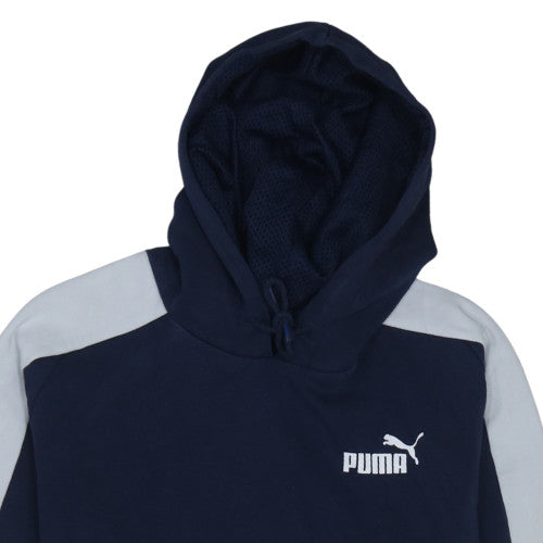 Mens UK Size M PUMA Blue Pullover Hoodie
