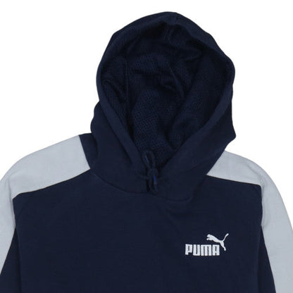 Mens UK Size M PUMA Blue Pullover Hoodie