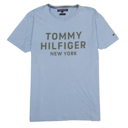 Tommy Hilfiger Men's Blue Organic Cotton Crew Neck T-Shirt M