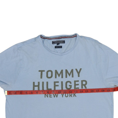 Tommy Hilfiger Men's Blue Organic Cotton Crew Neck T-Shirt M