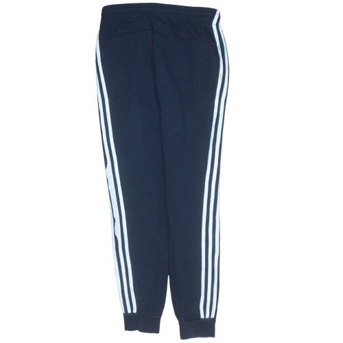 Adidas Womens Blue Jogger Track Pants S Regular Fit Fleece Trousers