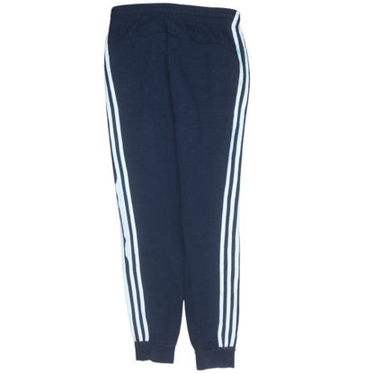 Adidas Womens Blue Jogger Track Pants S Regular Fit Fleece Trousers
