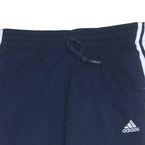 Adidas Womens Blue Jogger Track Pants S Regular Fit Fleece Trousers