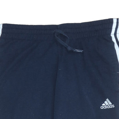 Adidas Womens Blue Jogger Track Pants S Regular Fit Fleece Trousers