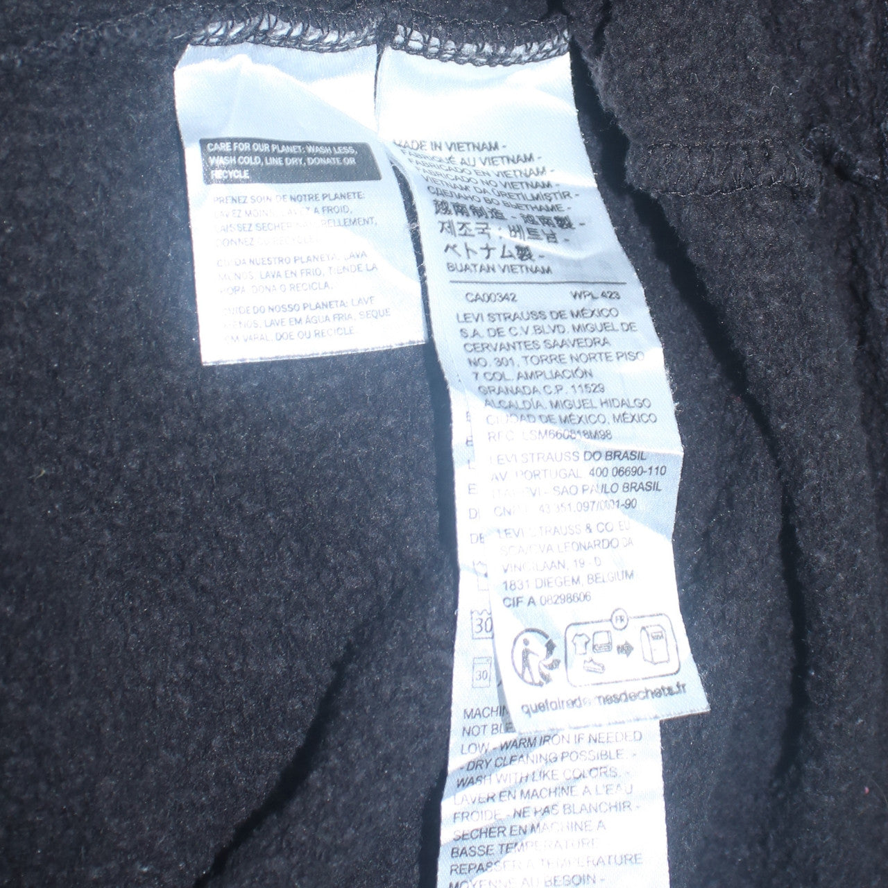 Mens UK Size XL Levi's Black Pullover Hoodie