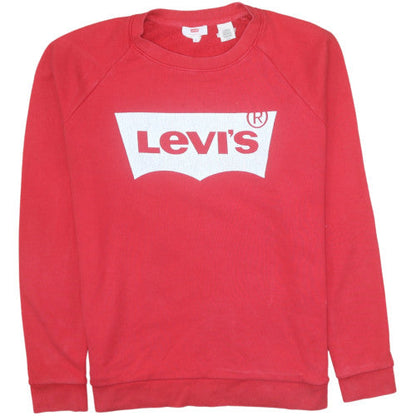 Mens UK Size S Levi's Red Pullover Sweatshirt