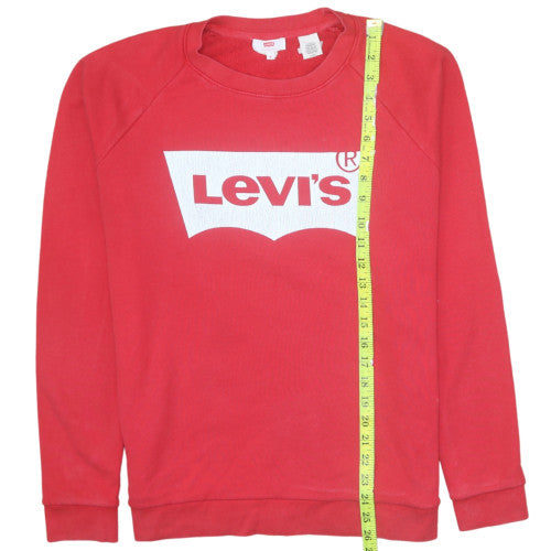 Mens UK Size S Levi's Red Pullover Sweatshirt