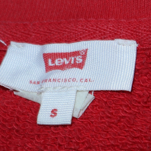 Mens UK Size S Levi's Red Pullover Sweatshirt