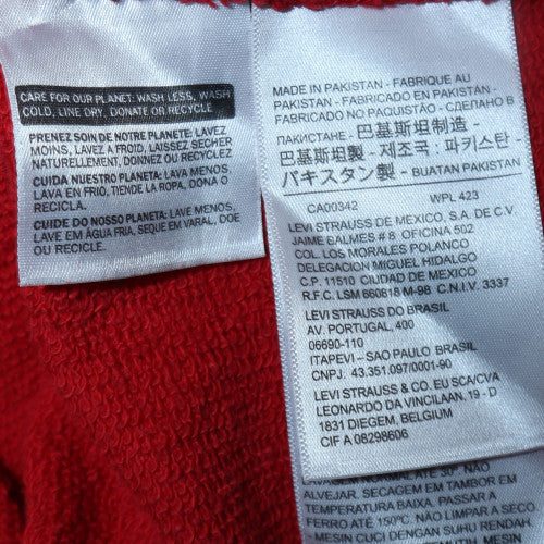 Mens UK Size S Levi's Red Pullover Sweatshirt