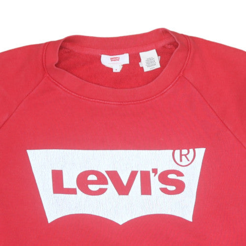 Mens UK Size S Levi's Red Pullover Sweatshirt
